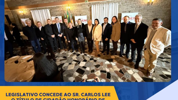 Legislativo concede o t&iacute;tulo de Cidad&atilde;o Honor&aacute;rio de Santo &Acirc;ngelo ao senhor Carlos Lee